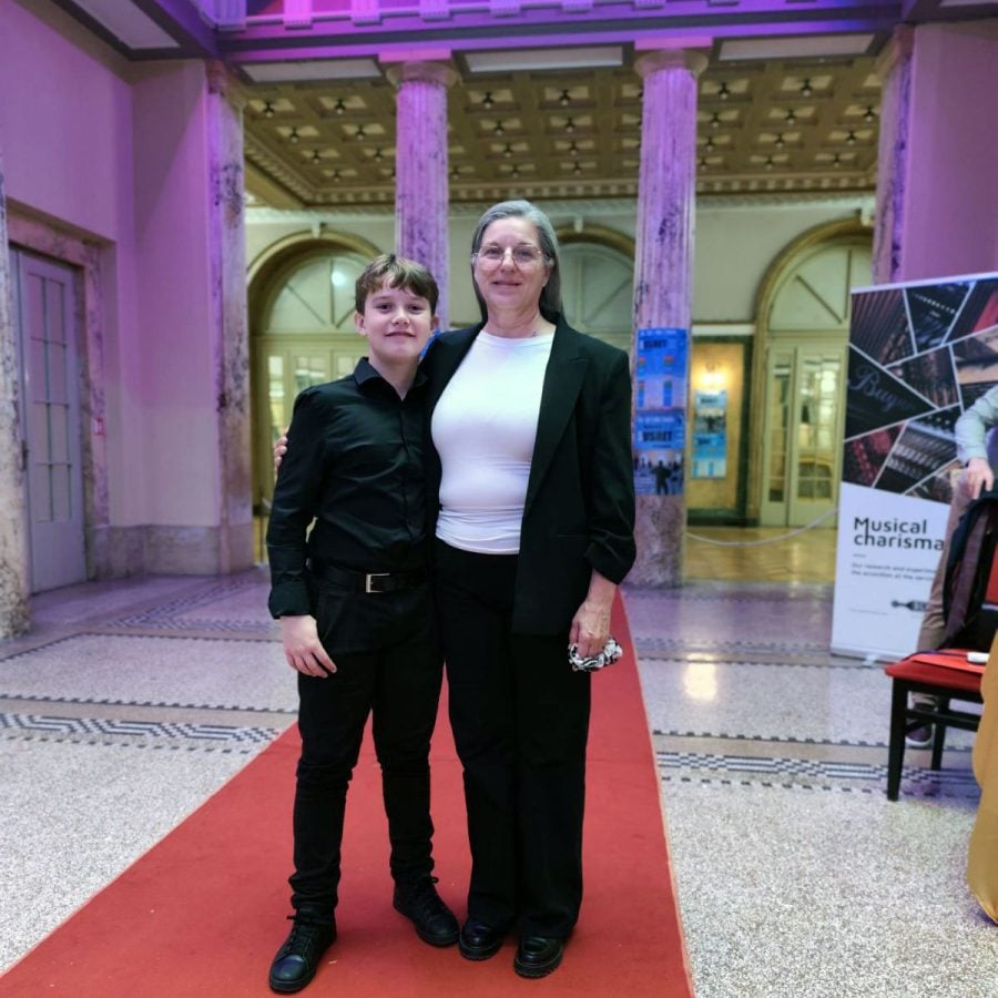 Učenik Matteo Ukota i prof. Vilijana Šugar