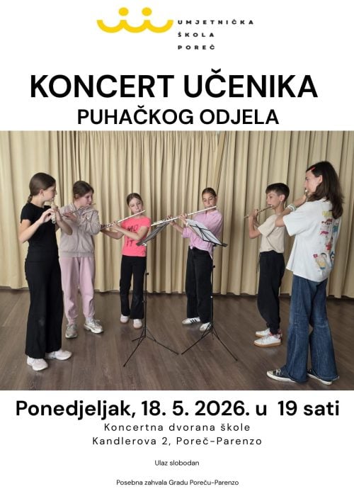 Koncert puhača 18.5.2026. - plakat