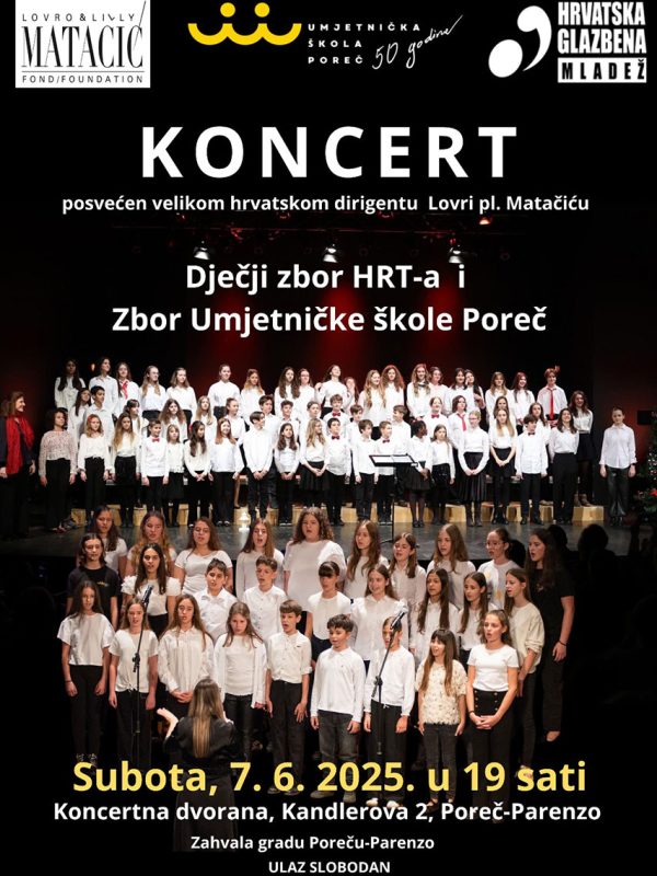 Koncert Dječji zbor HRT-a i Zbor Umjetničke škole Poreč